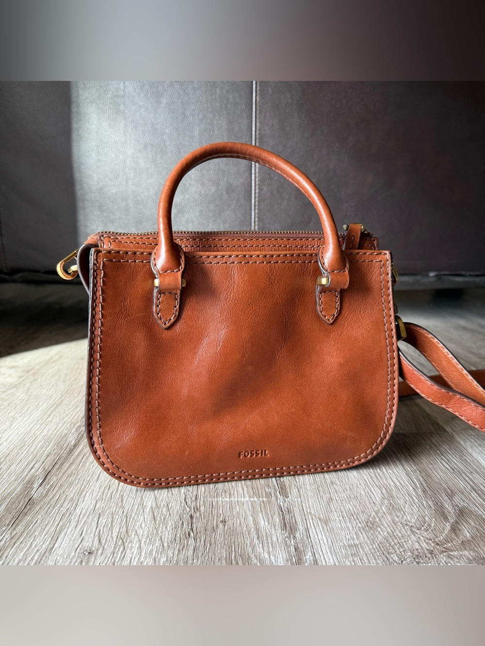 Fossil Ryder Leather Mini Satchel Bag in Brown - Picture 4 of 11